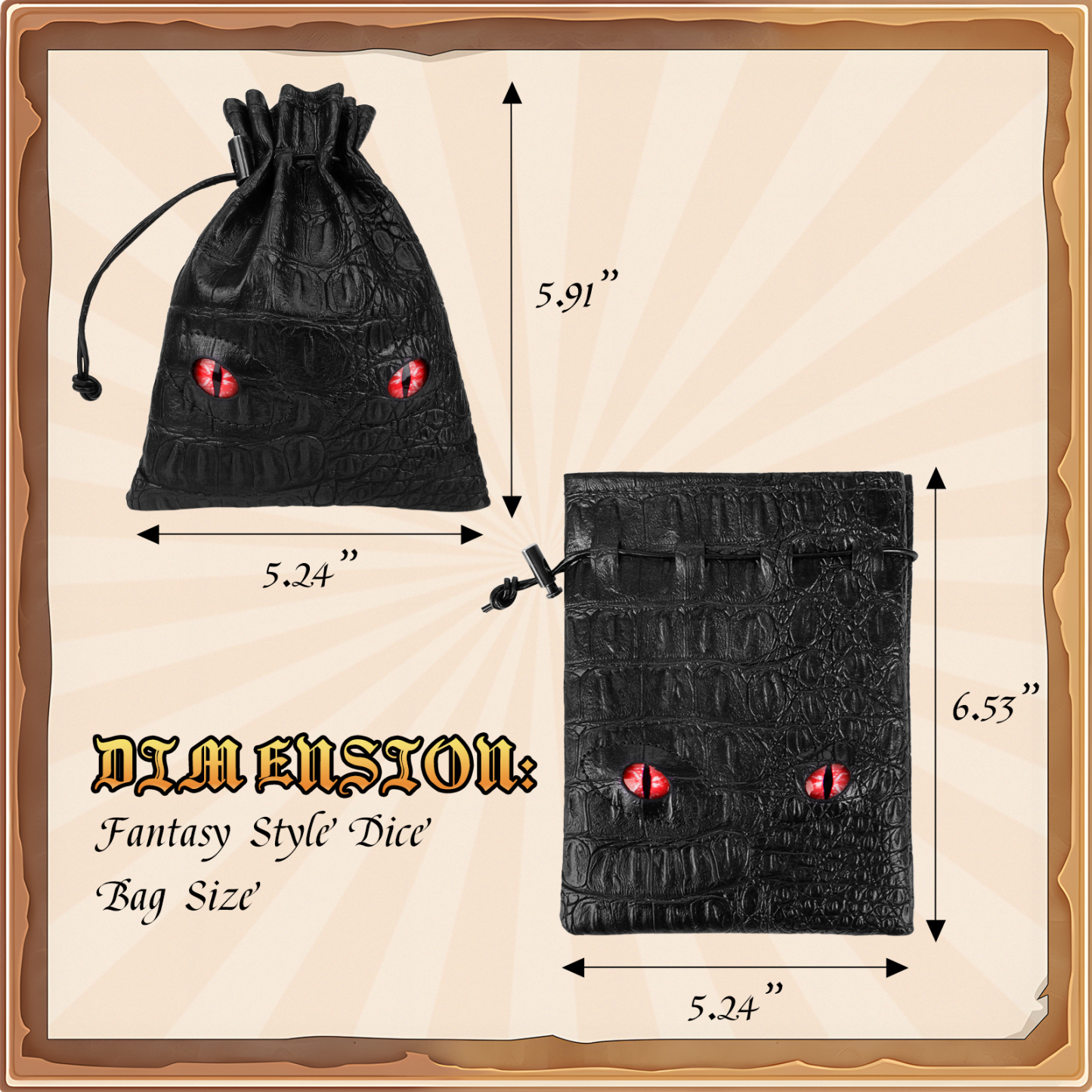 Byhoo DND Dice Bag Can Cover 6 Dice Sets