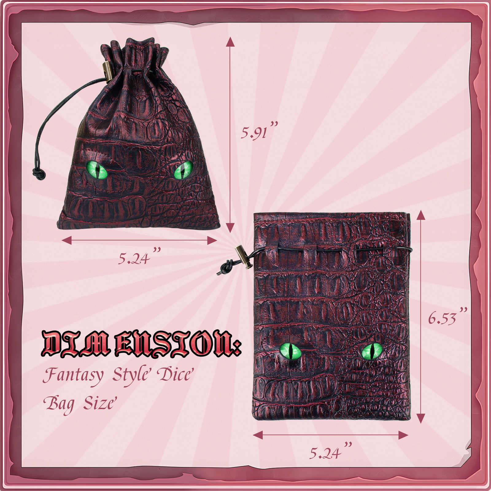 Byhoo DND Dice Bag Can Cover 6 Dice Sets