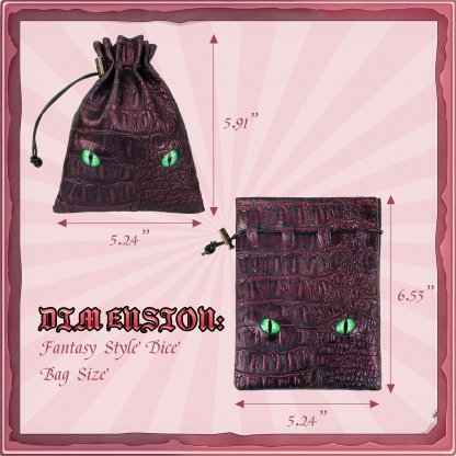 Byhoo DND Dice Bag Can Cover 6 Dice Sets 