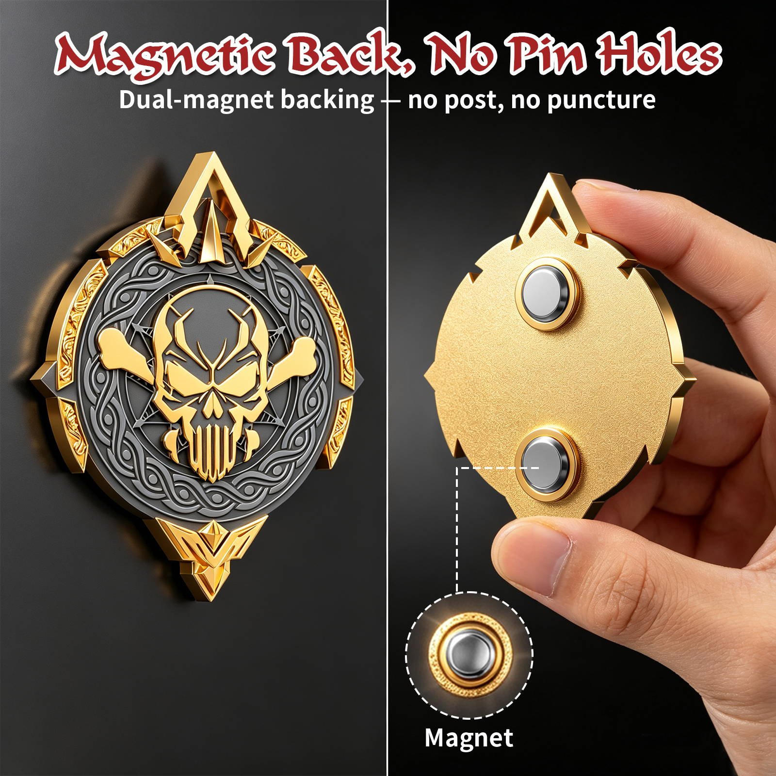 Byhoo Mystery Dice Set for DND - D20 Dice, Metal Coins & Magnetic Badge