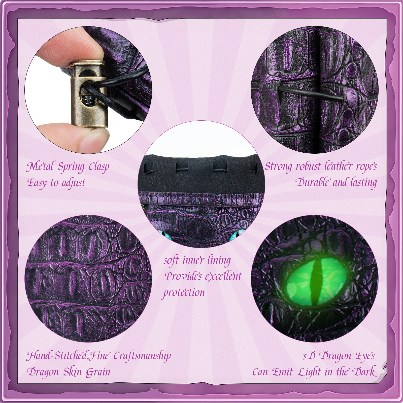 Byhoo DND Dice Bag Can Cover 6 Dice Sets