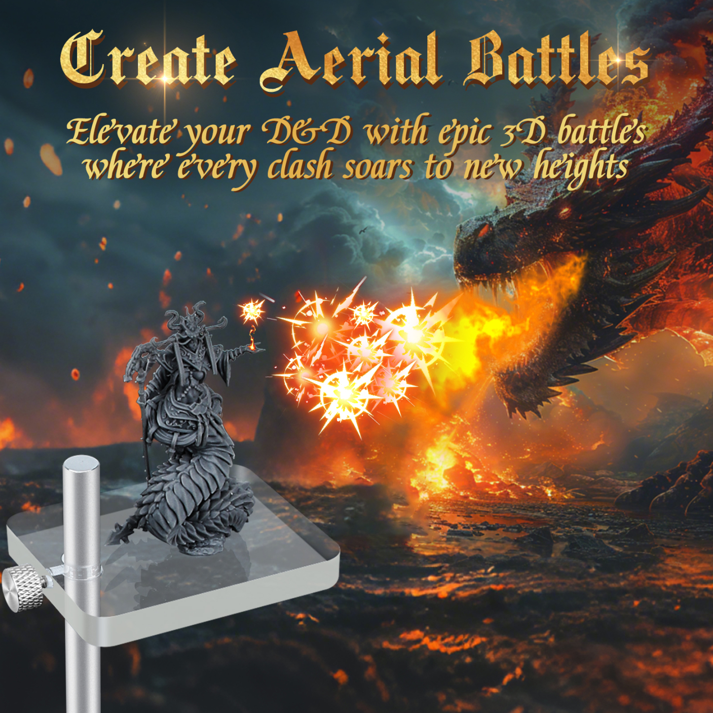 Byhoo DND Flying Miniatures Combat Risers