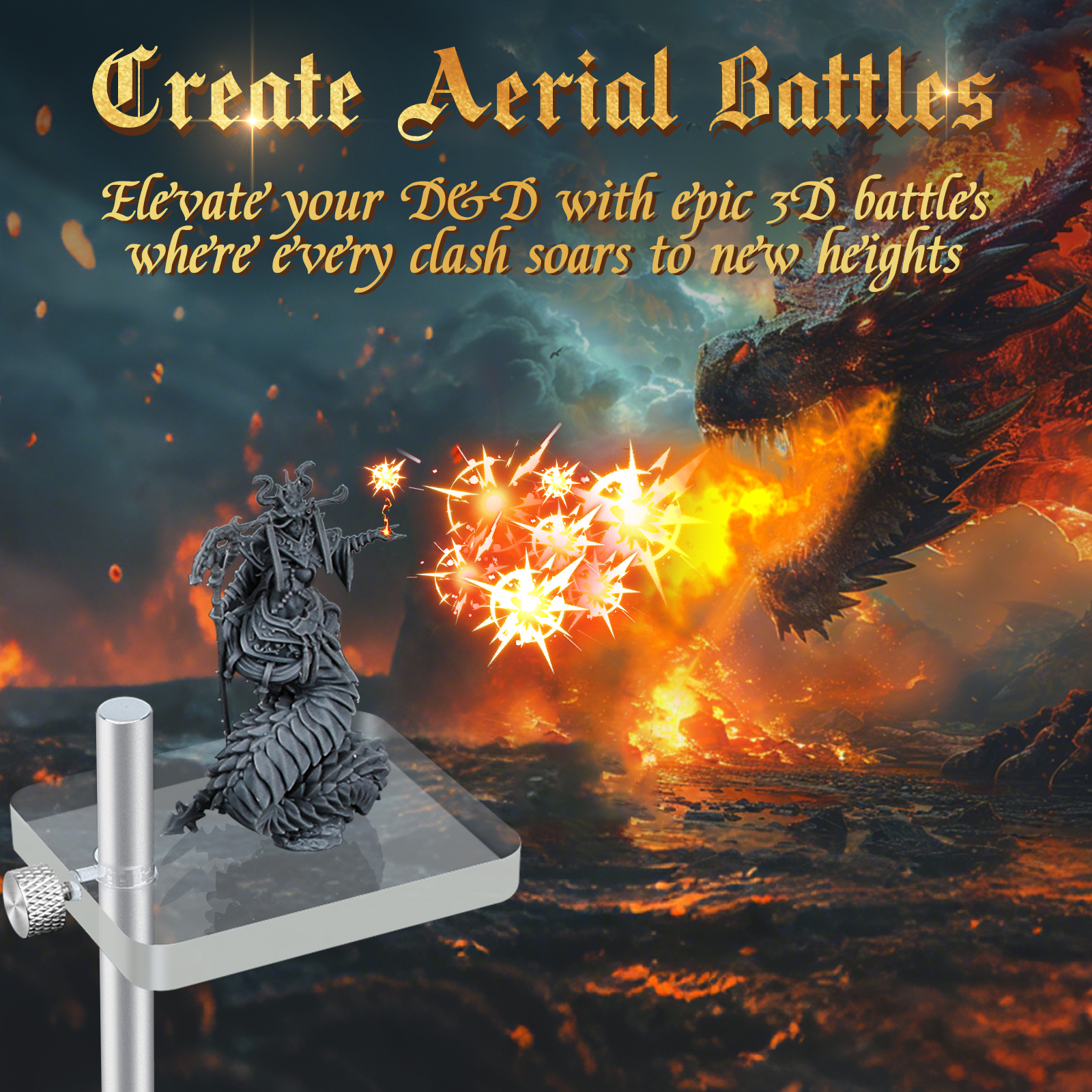 Byhoo DND Flying Miniatures Combat Risers