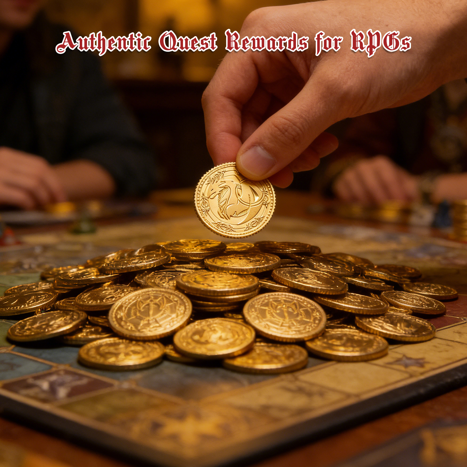 Byhoo Gold Coins 100 PCS Coins for Collectors, Dragon Yue DND Metal Coins with Leather Pouch, Large Treasure Set for Dungeons and Dragons, Heavy Metal Double-Sided Dragon & Axe Relief RPG Accessories