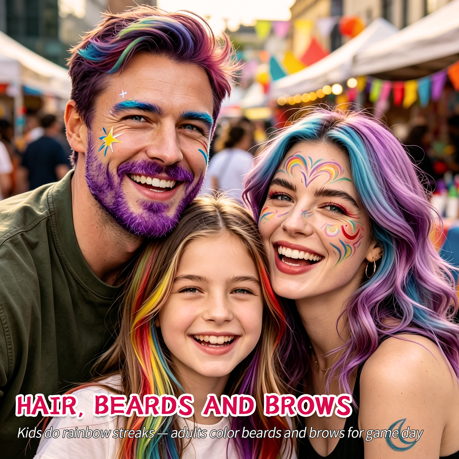 Byhoo Temporary Hair Dye 12-Tube Kit for Dark Hair with Combs & Clips