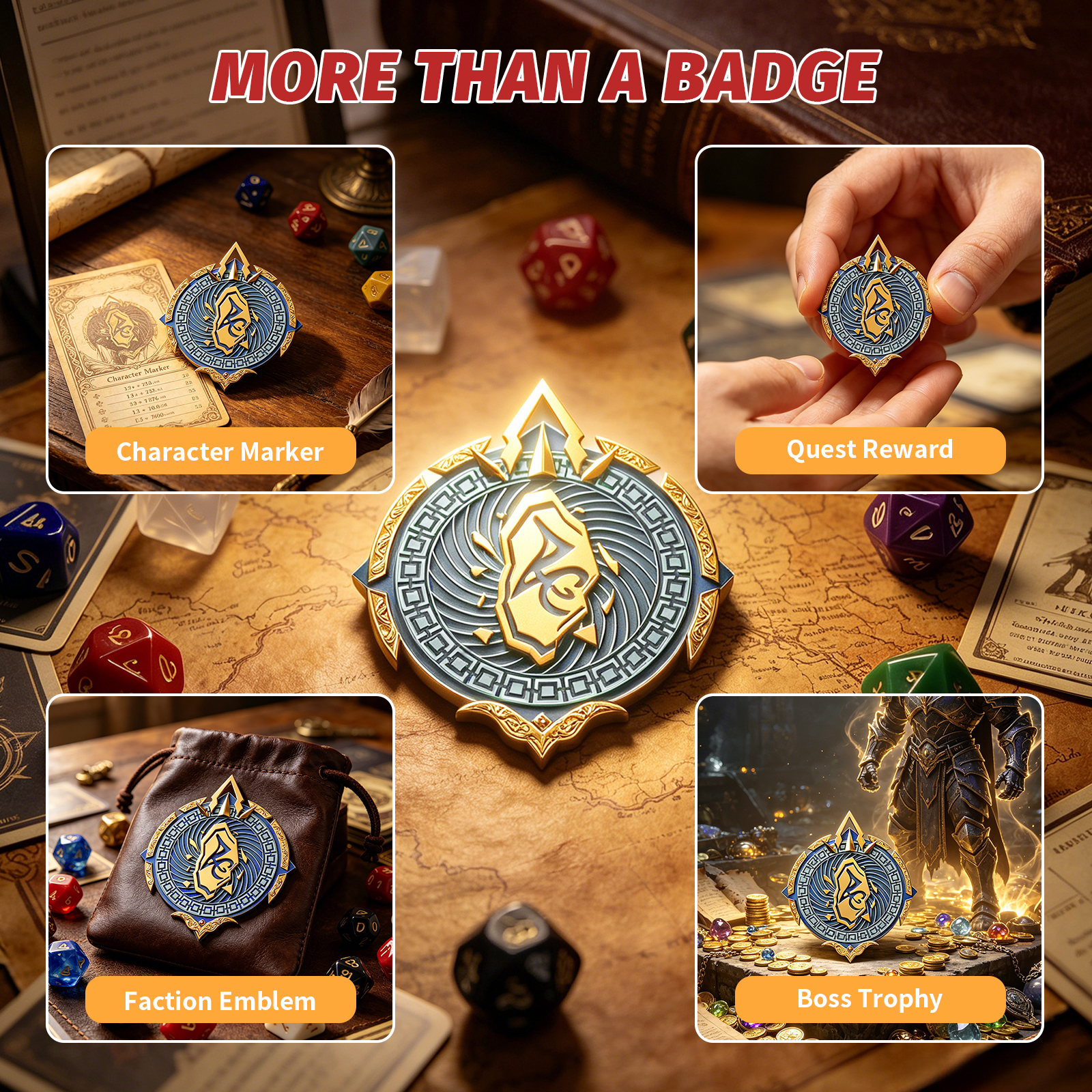 Byhoo Enamel Pins for D&D 5E - Fantasy Board Game Badge Collection for DND