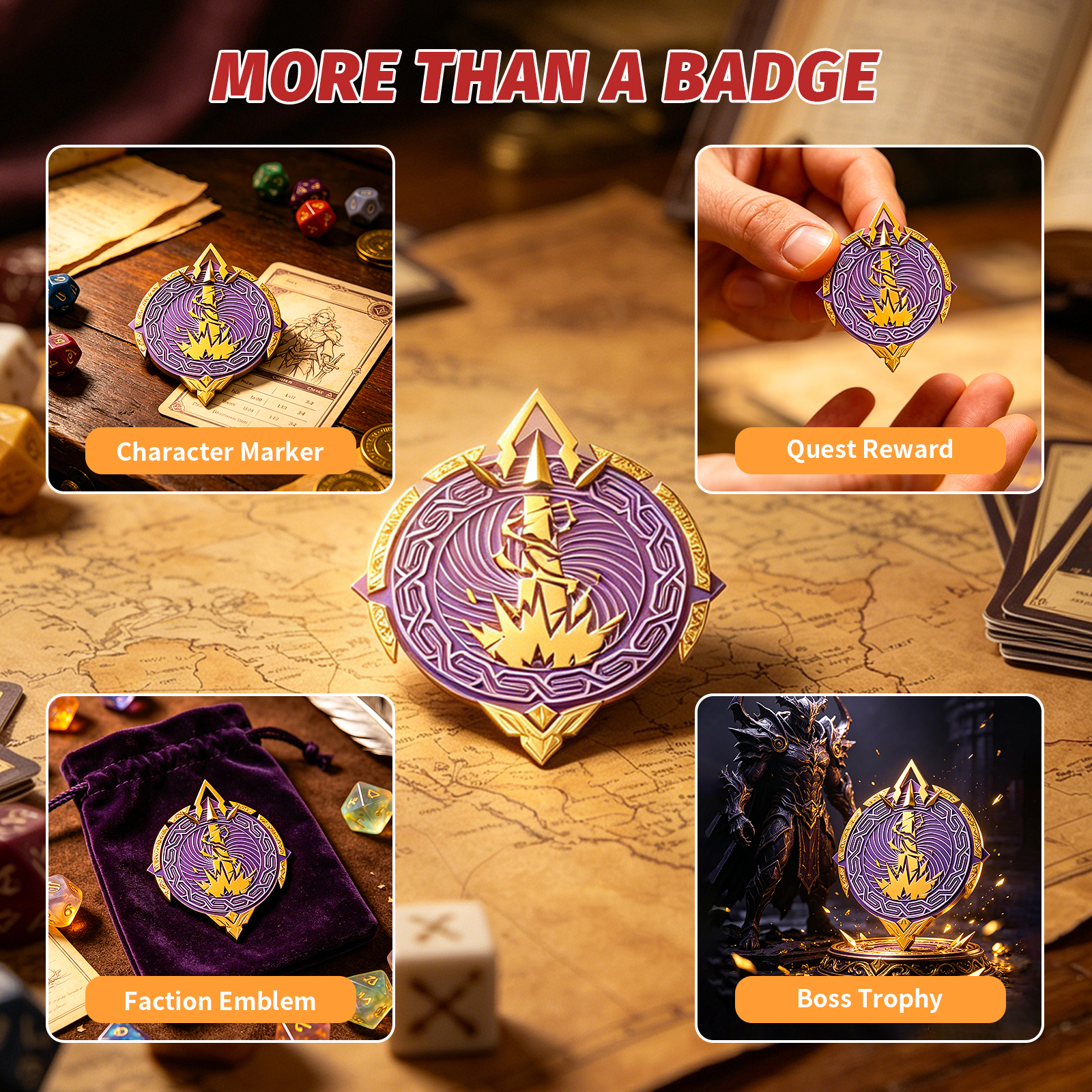 Byhoo Enamel Pins for D&D 5E - Fantasy Board Game Badge Collection for DND