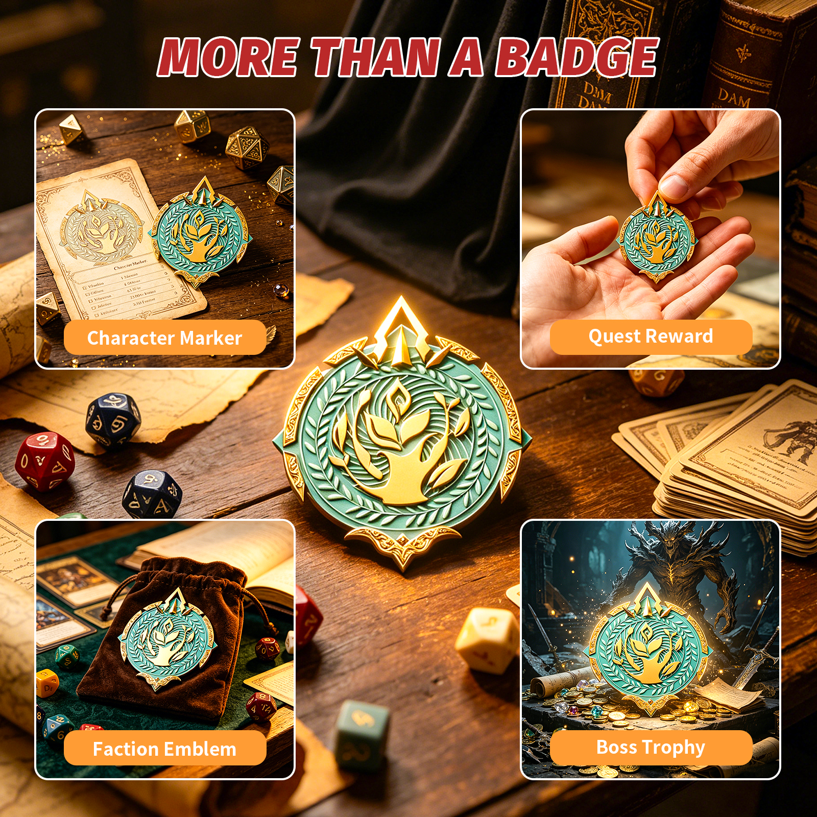 Byhoo Enamel Pins for D&D 5E - Fantasy Board Game Badge Collection for DND