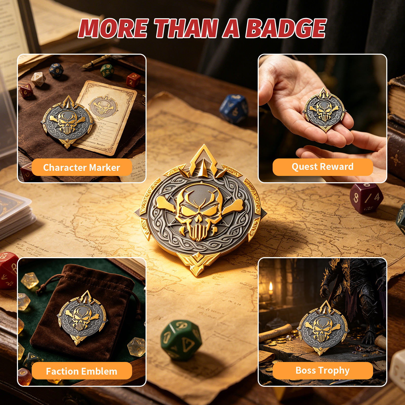 Byhoo Enamel Pins for D&D 5E - Fantasy Board Game Badge Collection for DND