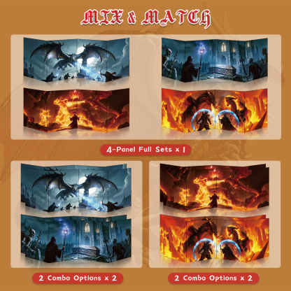 Byhoo DM Screen 2 PCS for D&D 5E DND Accessories