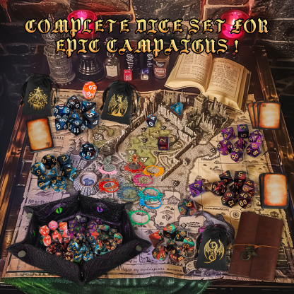 Limited Bundle Offer-DND Dice Set& 100 PCS DND Metal Gold Coins