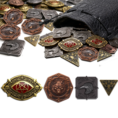 Byhoo Metal Coins 85PCS Horror-Themed Edition for DND Board Games