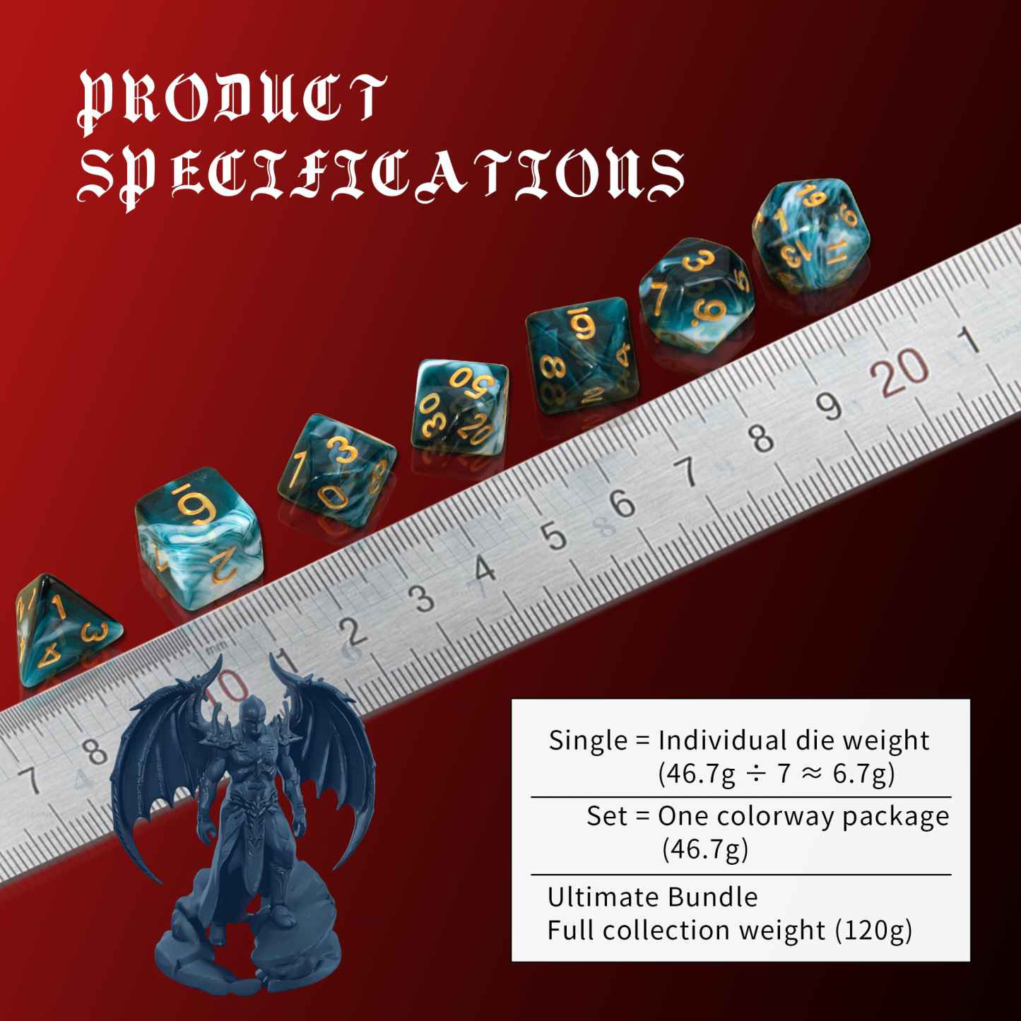 Byhoo Double - Colored Polyhedral Dice Sets for DND - Vibrant and Durable