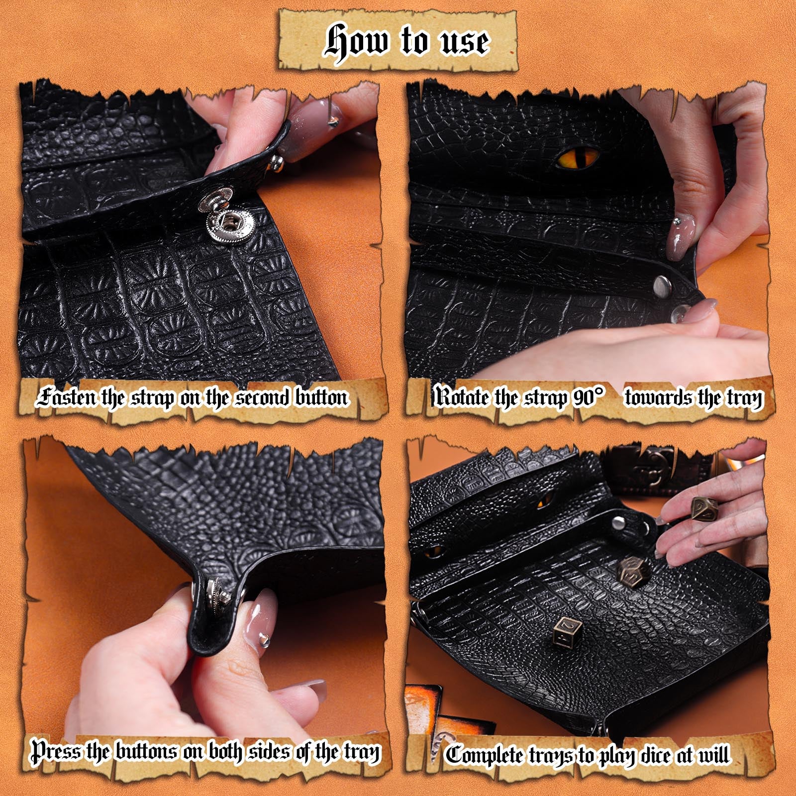 DND Dice Tray & Dice Bag 2 in1