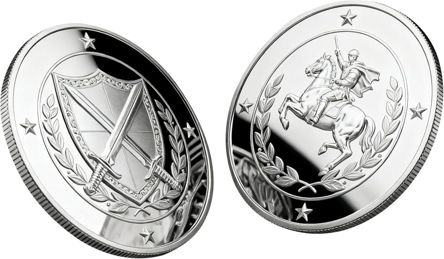 Byhoo 100 PCS Custom Coins with Logo,Text or Pattern,Stainless Steel Metal Challenge Coin,Fantasy Game Coins for DND, RPG,MTG Table Games & Party or Teaching Props