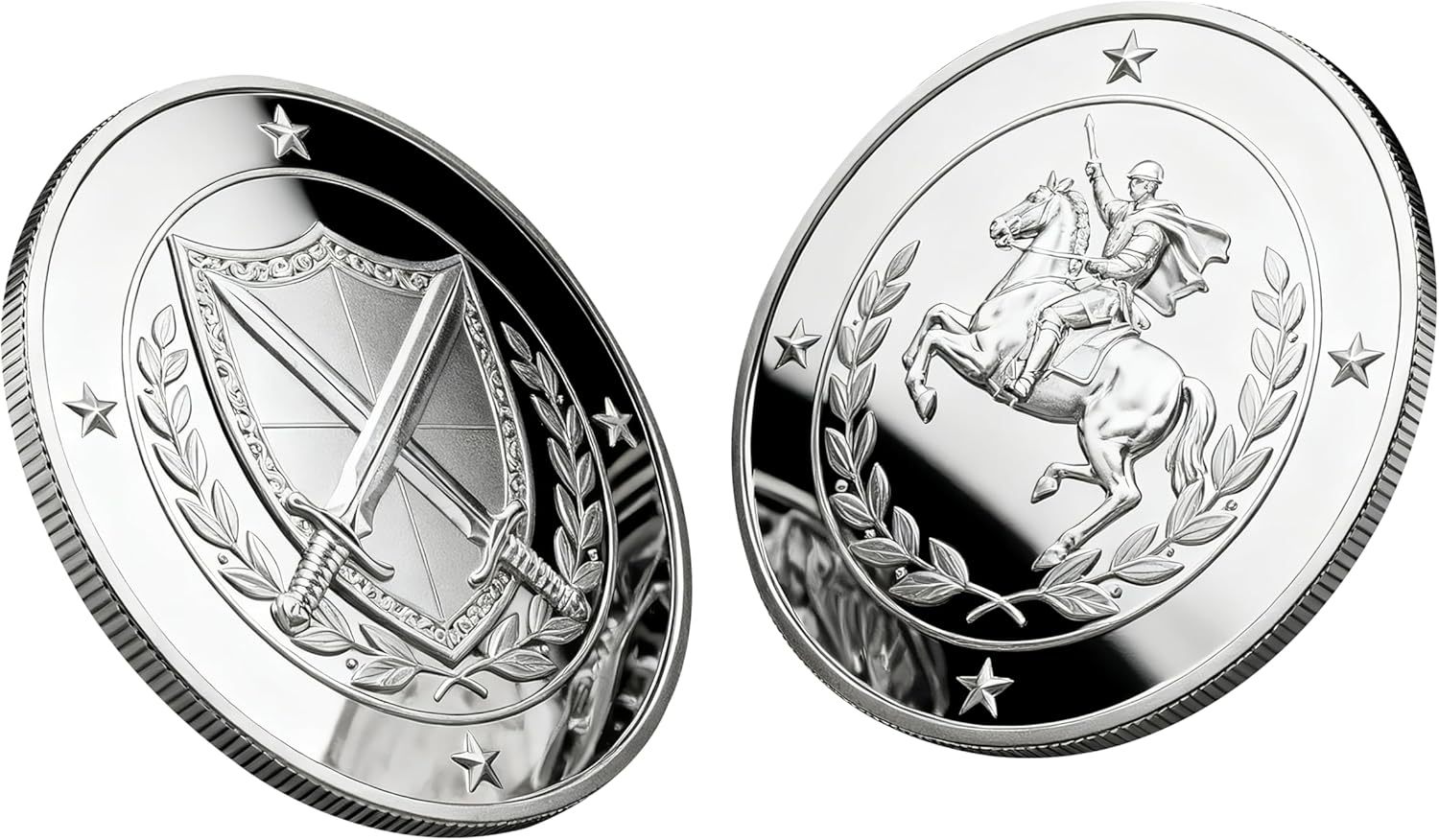 Byhoo 100 PCS Custom Coins with Logo,Text or Pattern,Stainless Steel Metal Challenge Coin,Fantasy Game Coins for DND, RPG,MTG Table Games & Party or Teaching Props