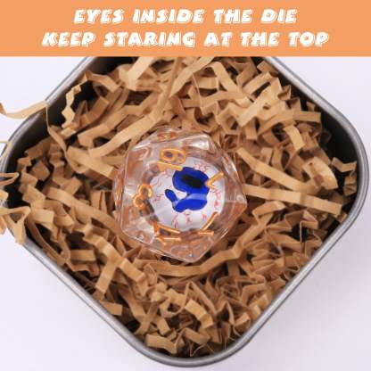 Byhoo DND Eyeball Dice with Metal Box,