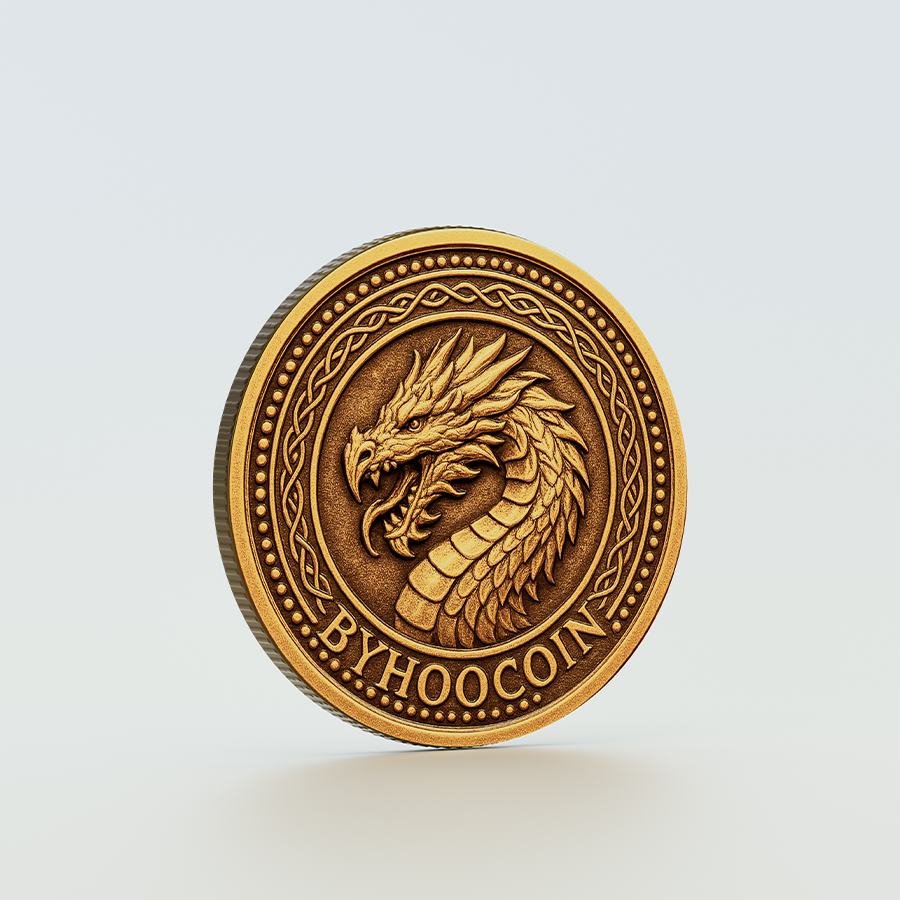 Byhoo Metal DND Fantasy Light Golden Coins - Custom Logos/Text Available