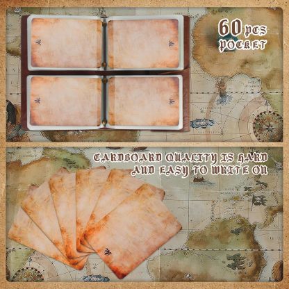 Spellbook Cards Holder DND RPG Pocket Spell Book & Reference Card Holder, Tome of Recollection TTRPG Gaming Accessories for Dungeons and Dragons Beginner Master (60 Poker-Size Player Cards Included)
