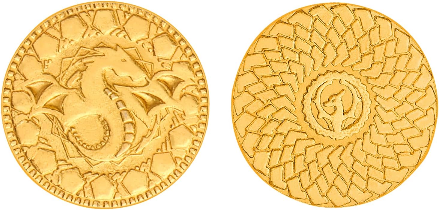 Byhoo 10 PCS Metal Fantasy Coins,Customizable Game Tokens for DND, RPG, Tabletop Roleplay, Challenge Coins, Collectibles & Gift Ideas, Bulk Order Available