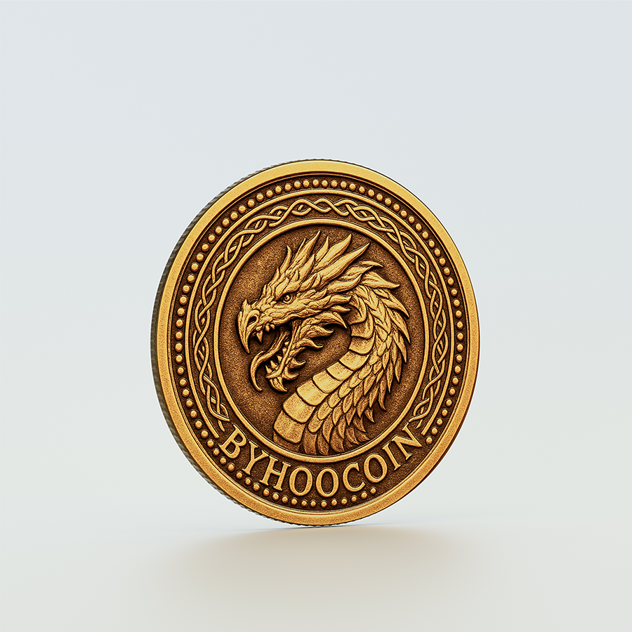 Byhoo Metal DND Fantasy Light Golden Coins - Custom Logos/Text Available