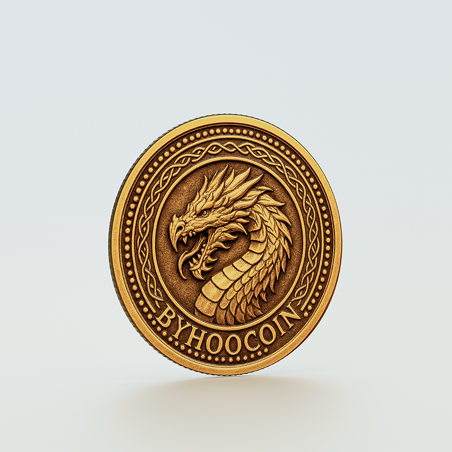 Byhoo Metal DND Fantasy Light Golden Coins - Custom Logos/Text Available