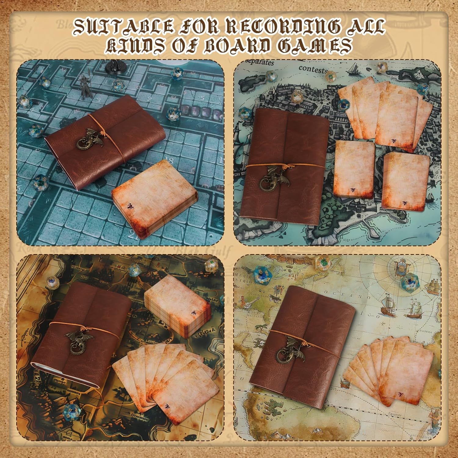 Spellbook Cards Holder DND RPG Pocket Spell Book & Reference Card Holder, Tome of Recollection TTRPG Gaming Accessories for Dungeons and Dragons Beginner Master (60 Poker-Size Player Cards Included)