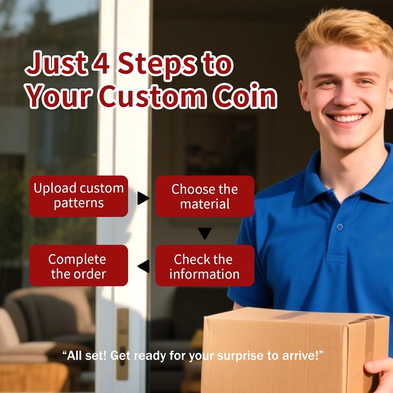 Byhoo 100 PCS Custom Coins with Logo,Text or Pattern,Stainless Steel Metal Challenge Coin,Fantasy Game Coins for DND, RPG,MTG Table Games & Party or Teaching Props