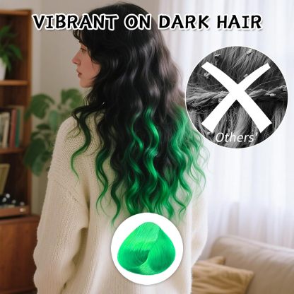 Temporary 6PCS Green Hair Dye for Kids 