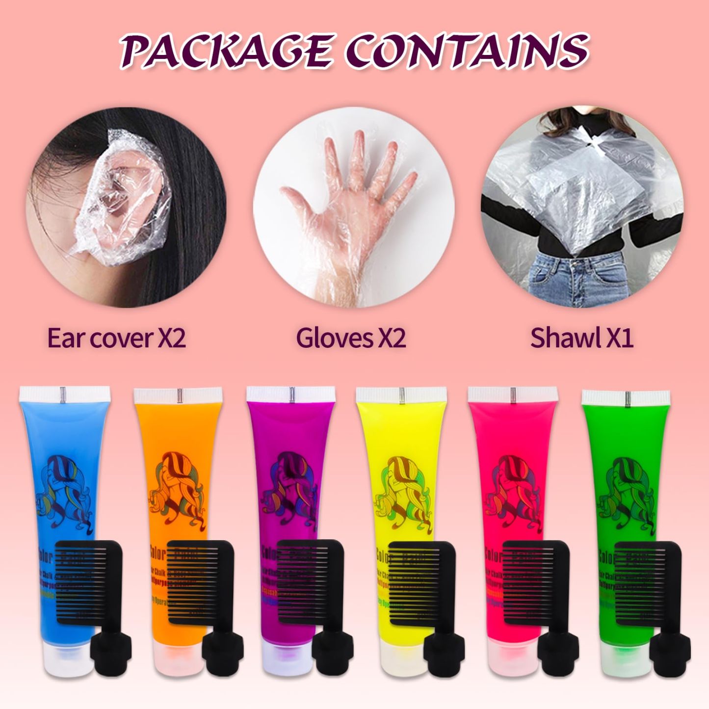 Temporary Hair Dye, Glow in the Dark Paint for Hair & Body