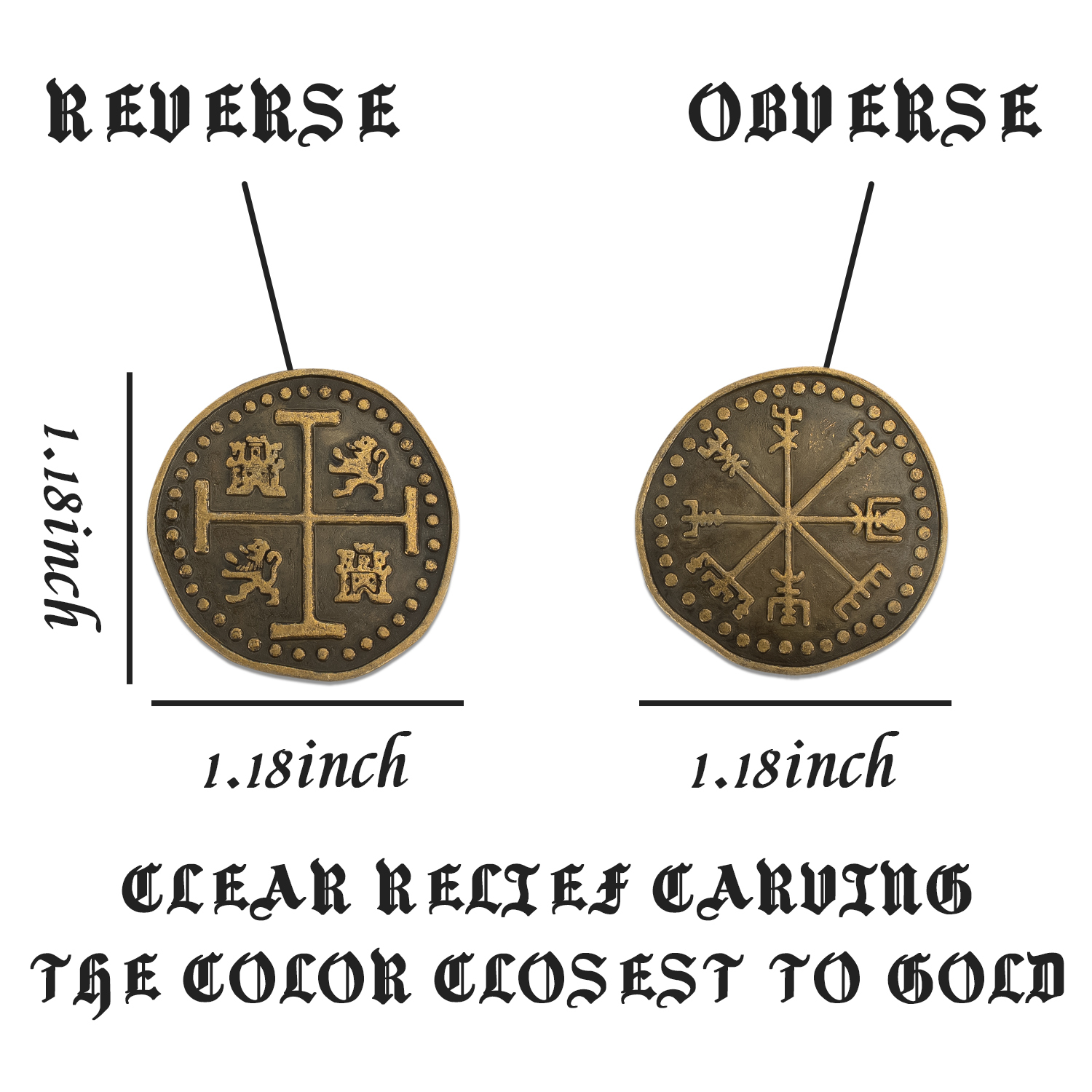 100 Pcs Metal Pirate Token Copper Coins