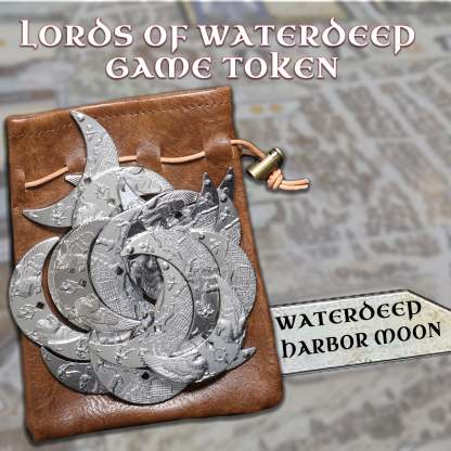 Byhoo 20 Fantasy Coins for DND Board Games Accessories & Leather Pouch 