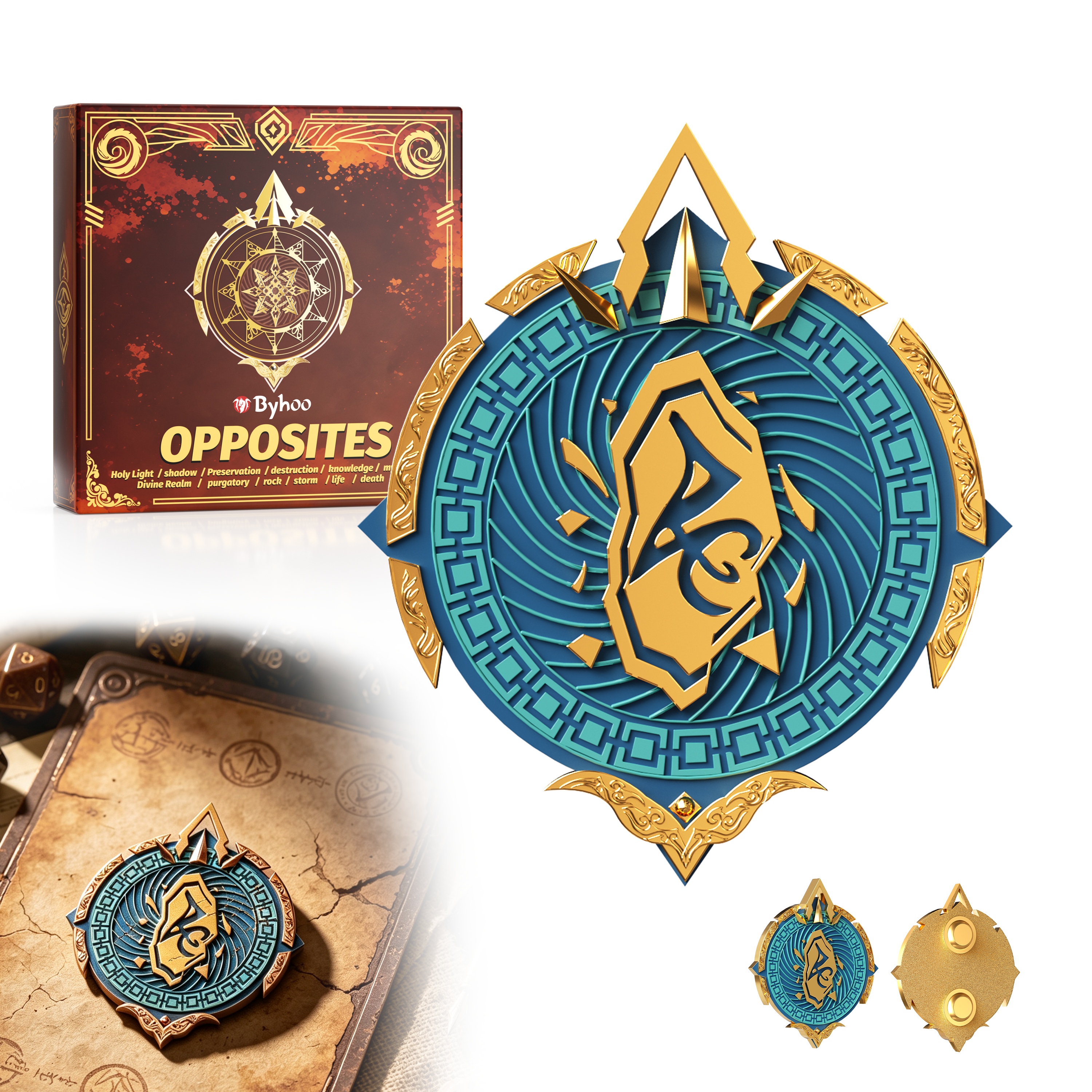 Byhoo Enamel Pins for D&D 5E - Fantasy Board Game Badge Collection for DND