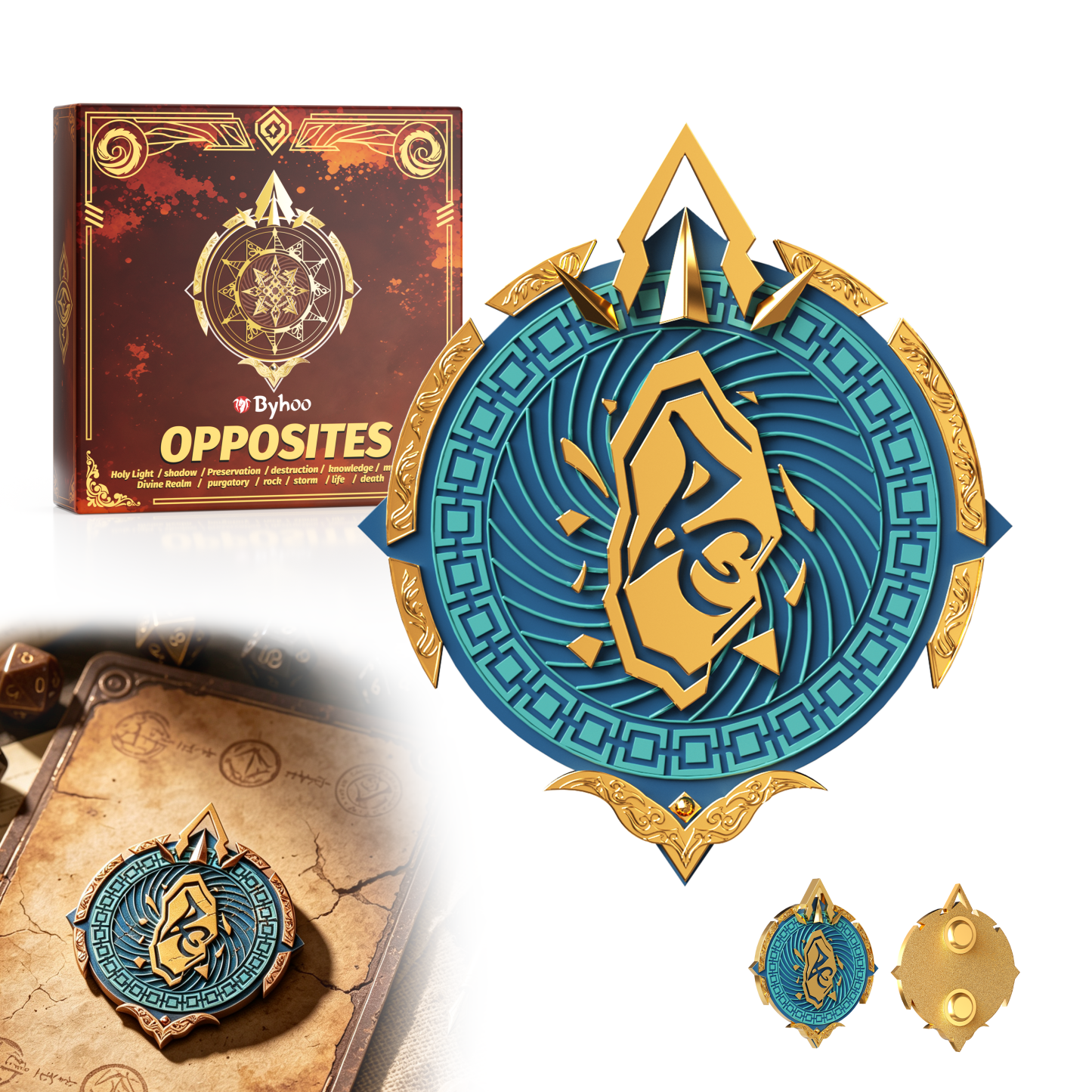 Byhoo Enamel Pins for D&D 5E - Fantasy Board Game Badge Collection for DND