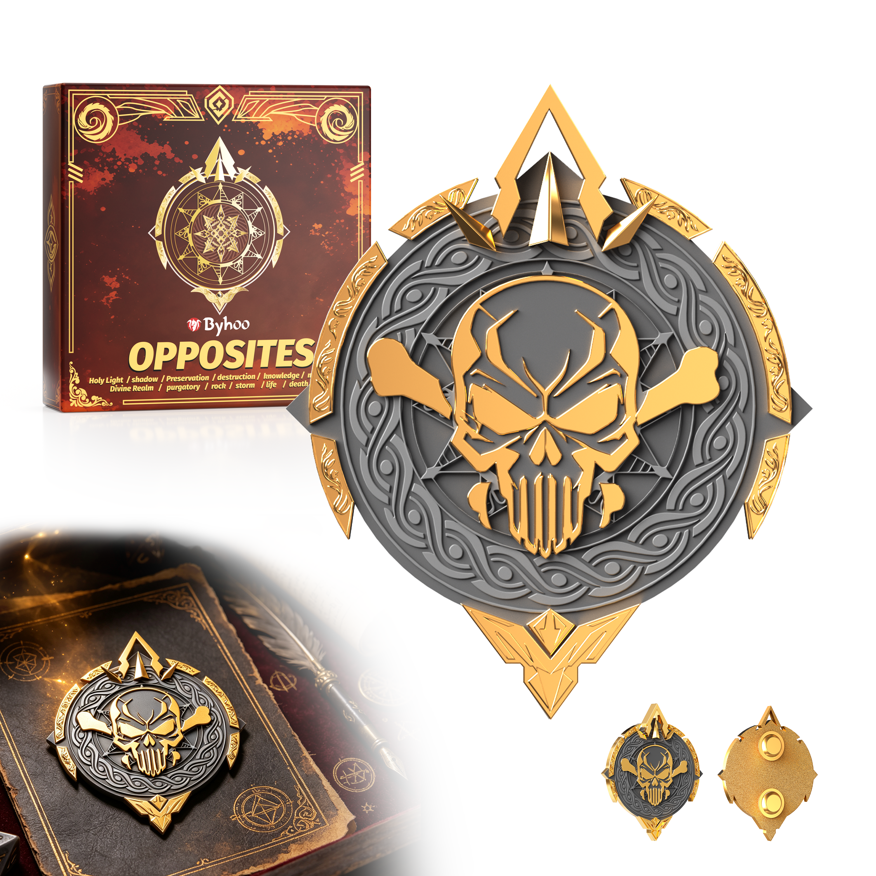 Byhoo Enamel Pins for D&D 5E - Fantasy Board Game Badge Collection for DND