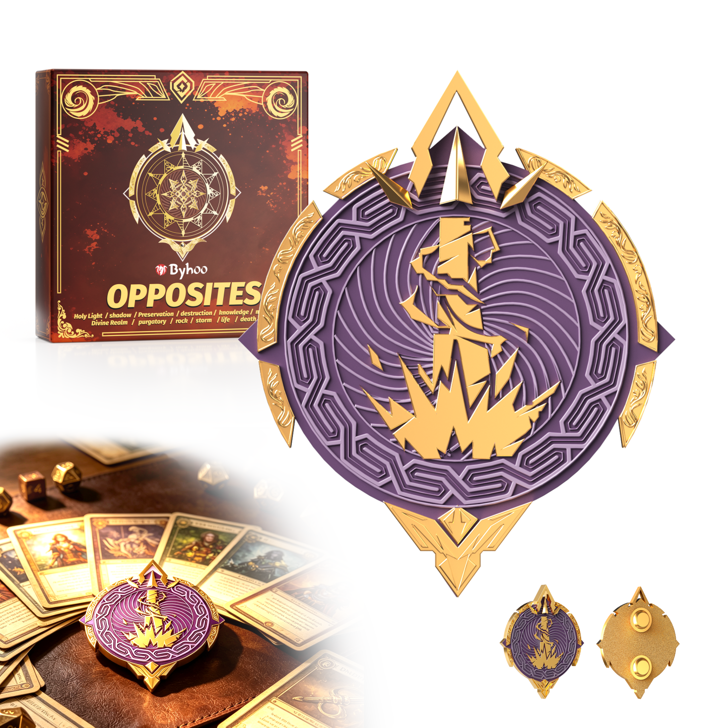 Byhoo Enamel Pins for D&D 5E - Fantasy Board Game Badge Collection for DND