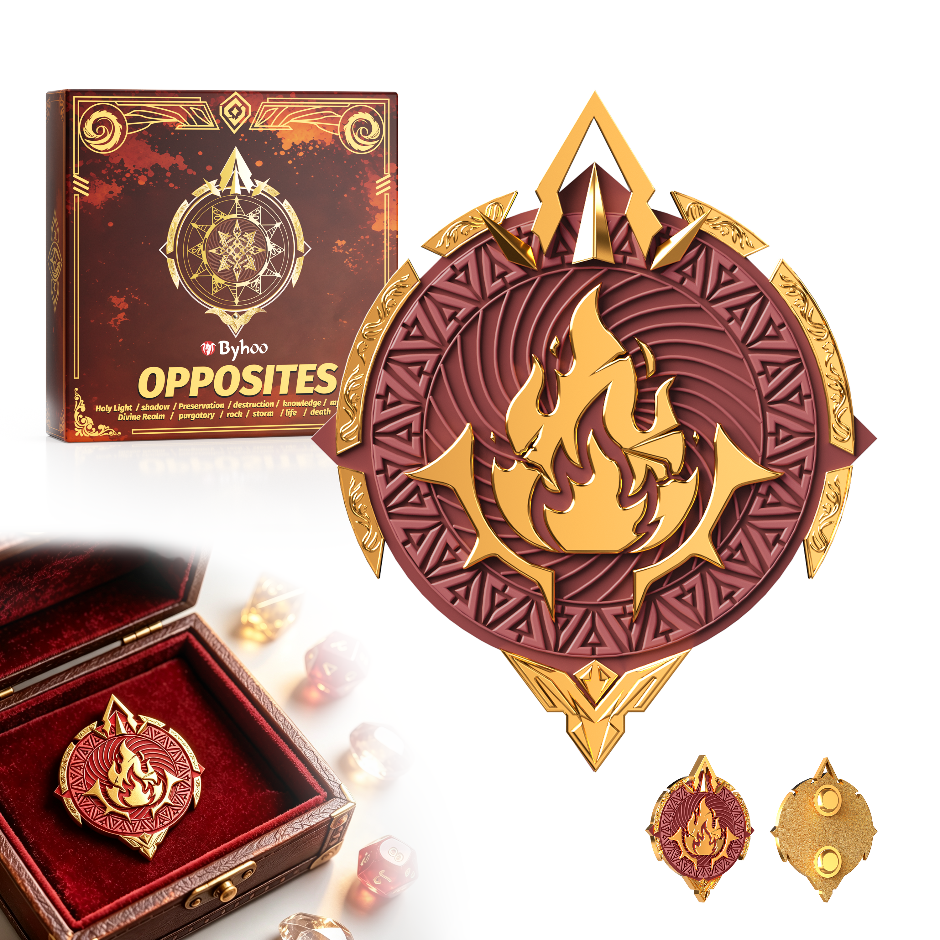Byhoo Enamel Pins for D&D 5E - Fantasy Board Game Badge Collection for DND