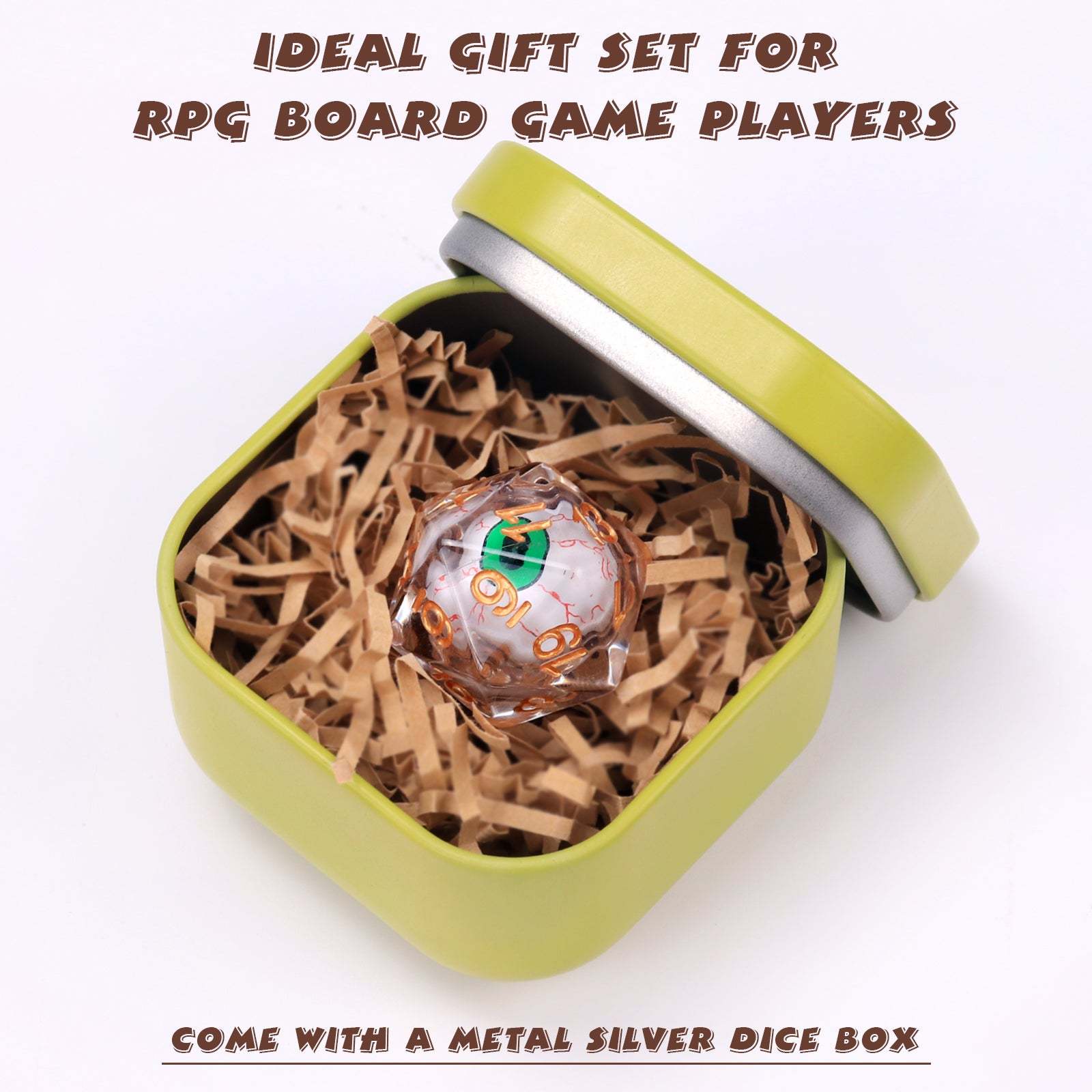 Byhoo DND Eyeball Dice with Metal Box