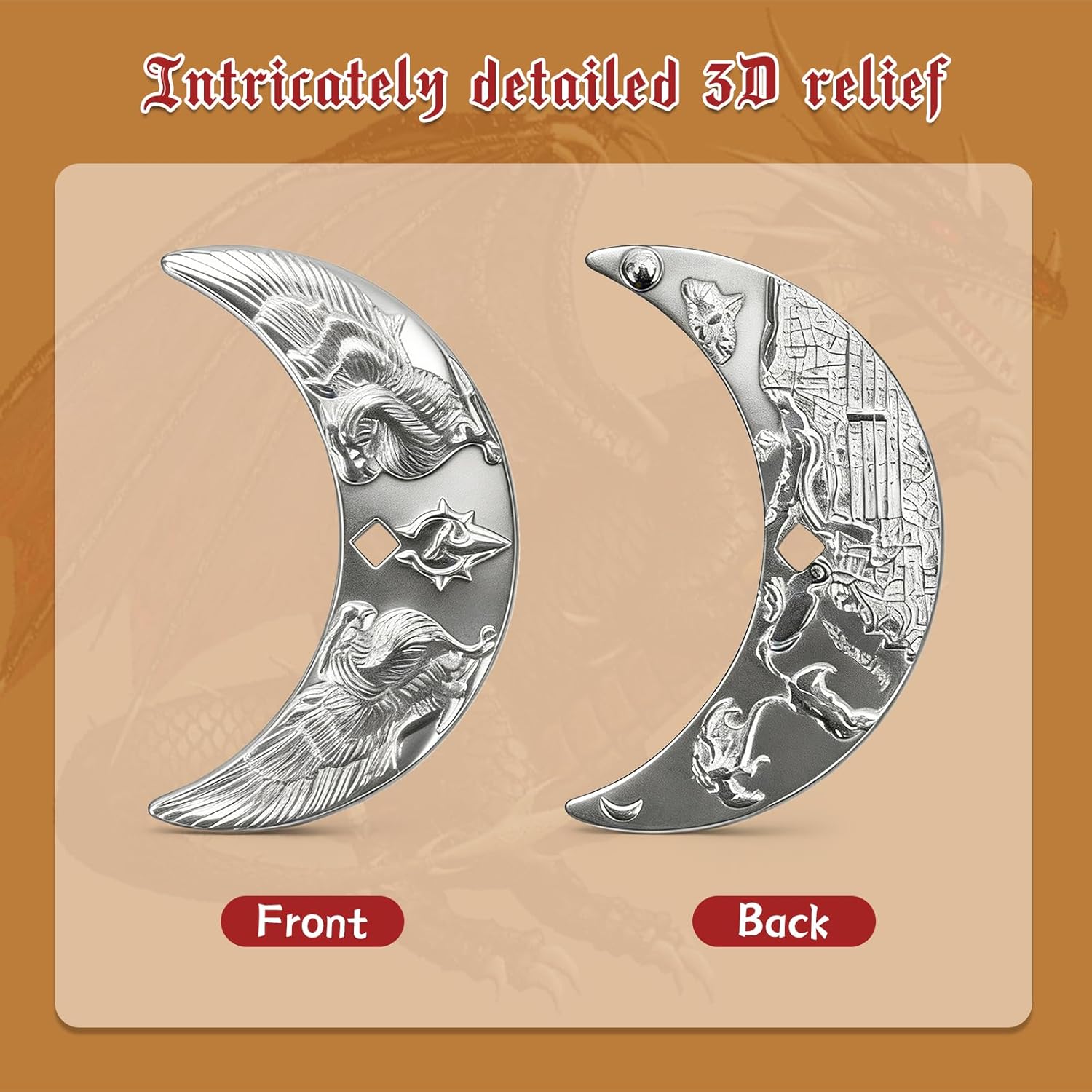 Byhoo 20 Fantasy Coins for DND Board Games Accessories & Leather Pouch for Waterdeep Metal Coins for Dungeons & Dragons Tablelap RPG Games Addons Medieval Game Retro Props