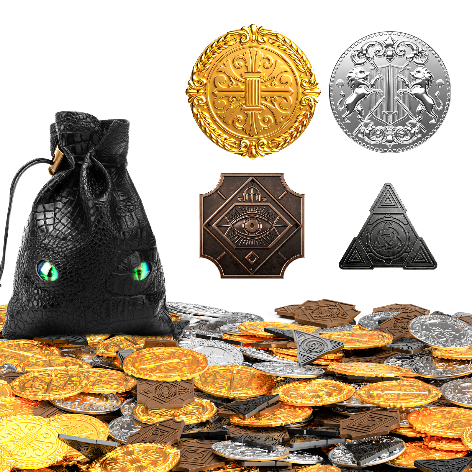 Byhoo Metal Coins 85PCS,Human Theme for DND Board Games