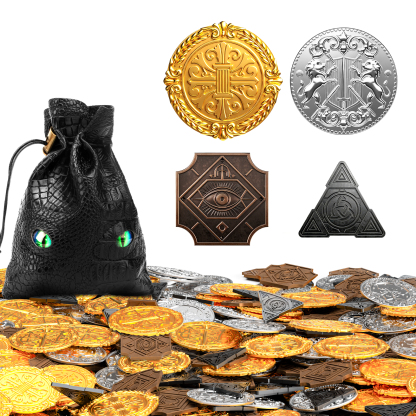 Byhoo Metal Coins 85PCS,Human Theme for DND Board Games