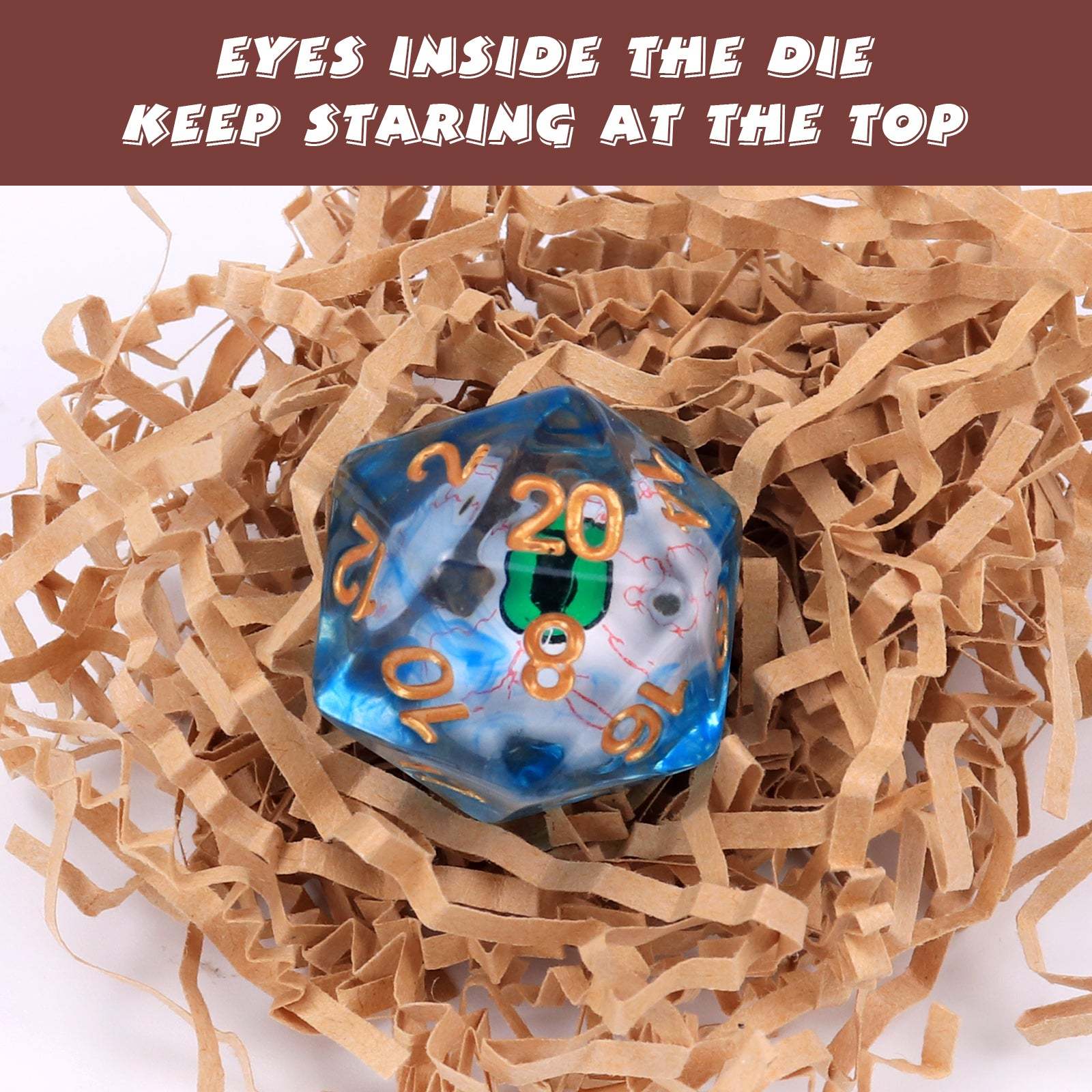 Byhoo DND Eyeball Dice with Metal Box