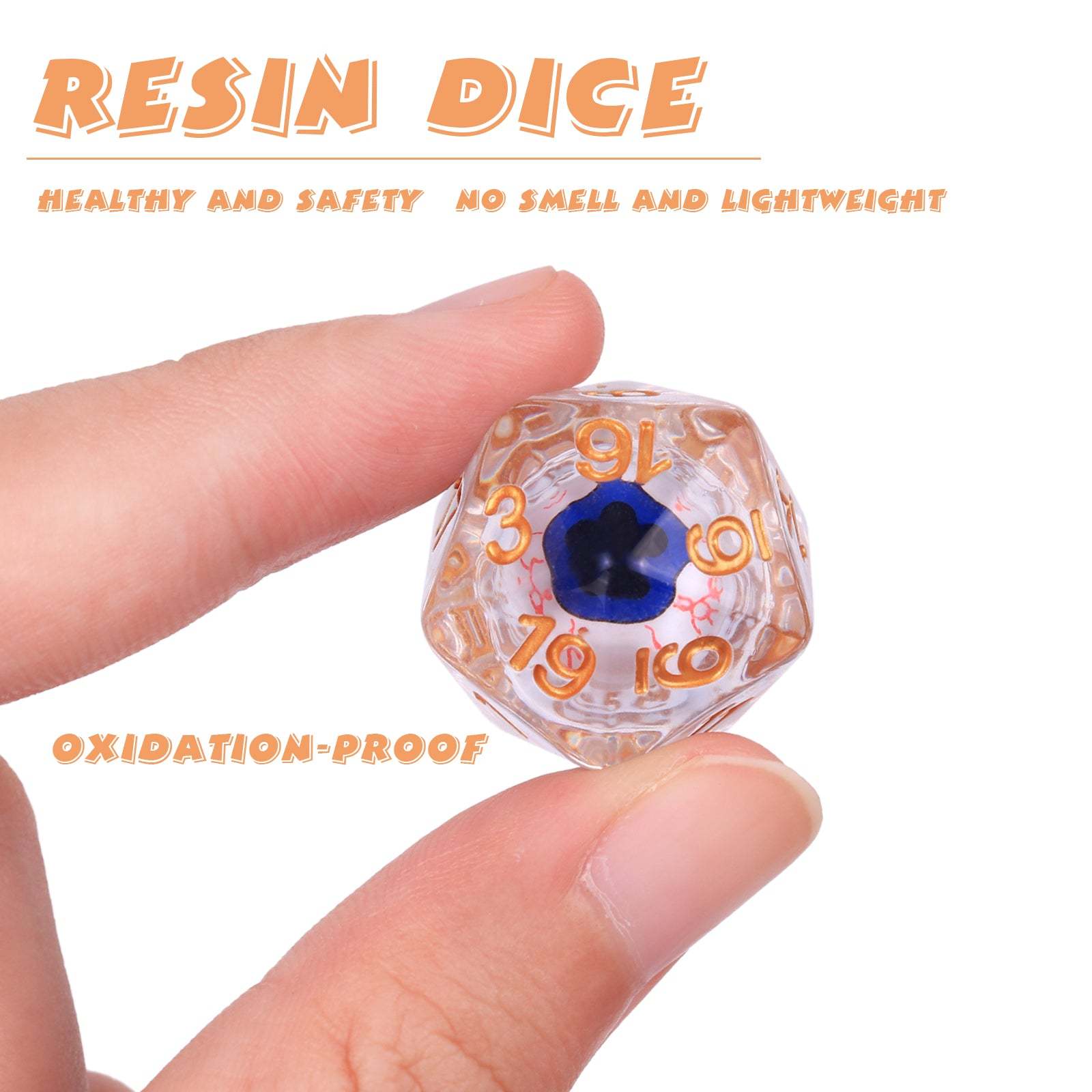 Byhoo DND Eyeball Dice with Metal Box,