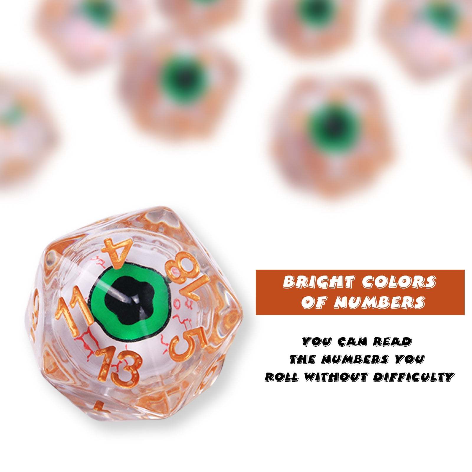 Byhoo DND Eyeball Dice with Metal Box