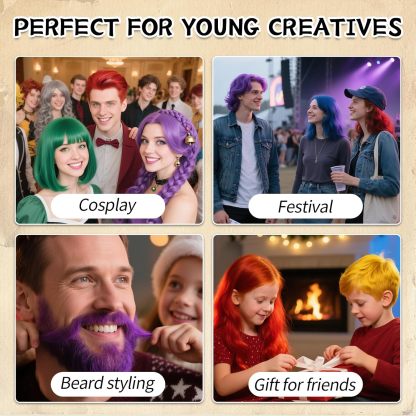 Byhoo 6PCS Temporary Hair Dye for Dark & Light Hair