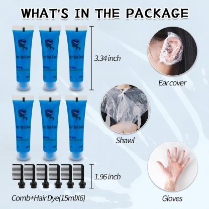 Byhoo Blue Temporary Hair Dye for Kids, Cream Formula