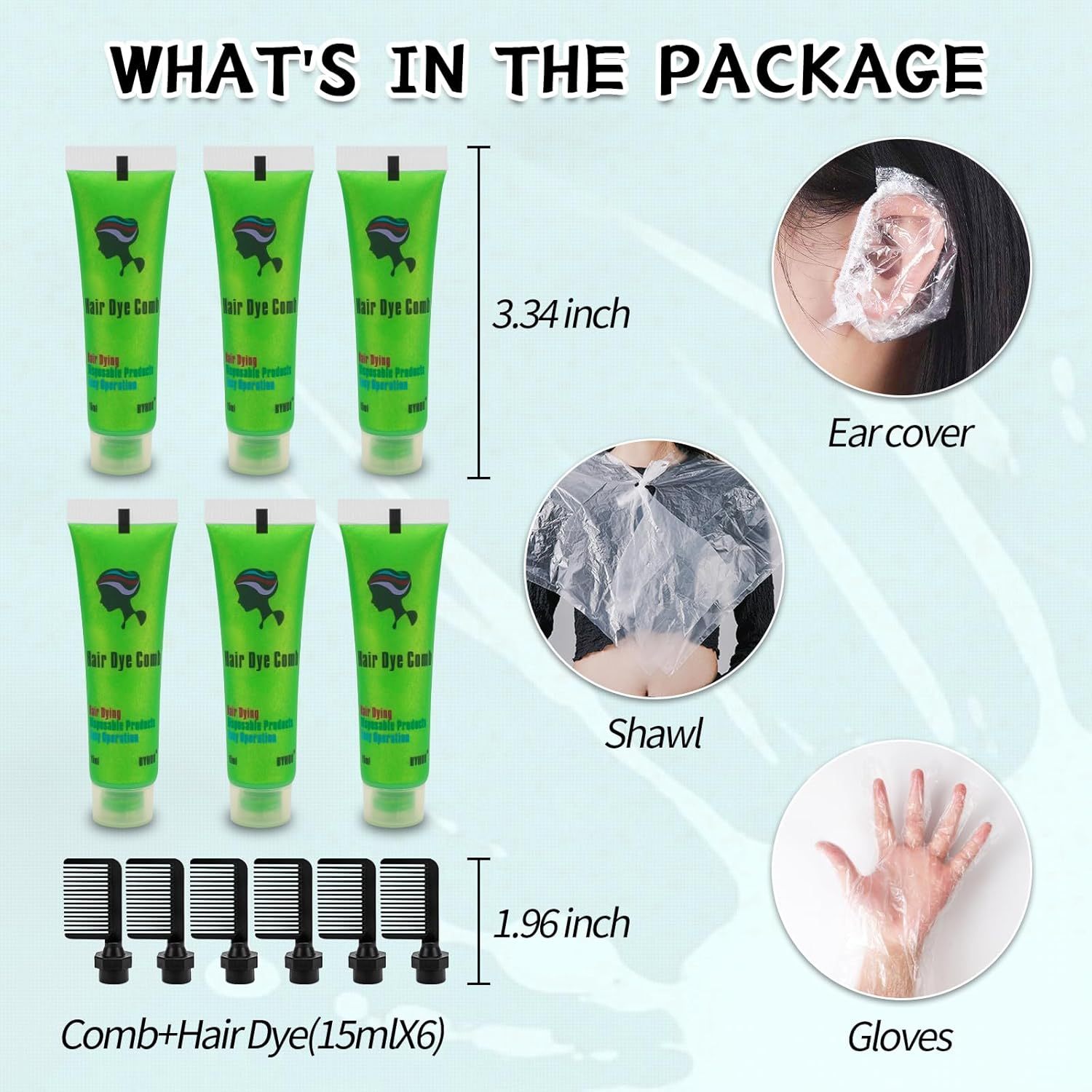 Temporary 6PCS Green Hair Dye for Kids
