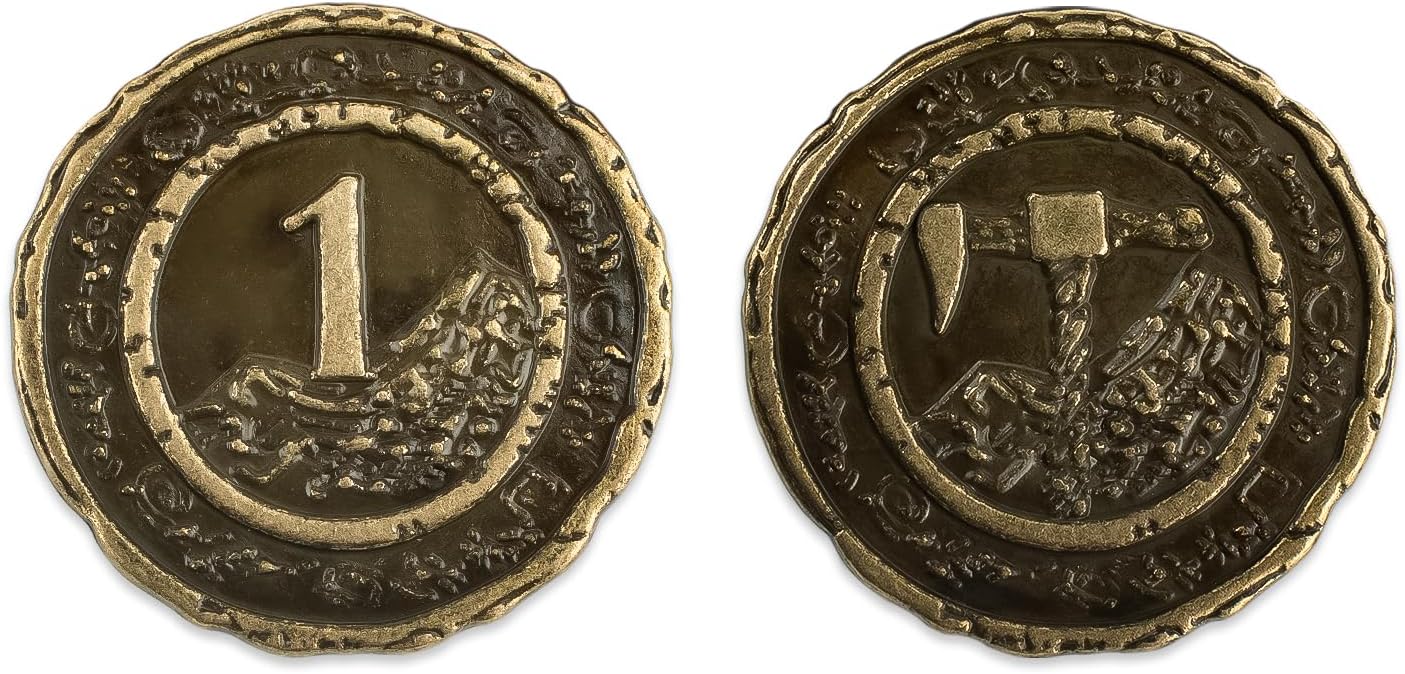 Byhoo 10 PCS Metal Fantasy Coins,Customizable Game Tokens for DND, RPG, Tabletop Roleplay, Challenge Coins, Collectibles & Gift Ideas, Bulk Order Available