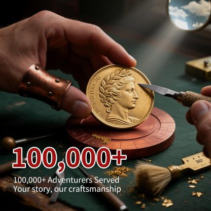 Byhoo 100 PCS Custom Coins with Logo,Text or Pattern,Stainless Steel Metal Challenge Coin,Fantasy Game Coins for DND, RPG,MTG Table Games & Party or Teaching Props