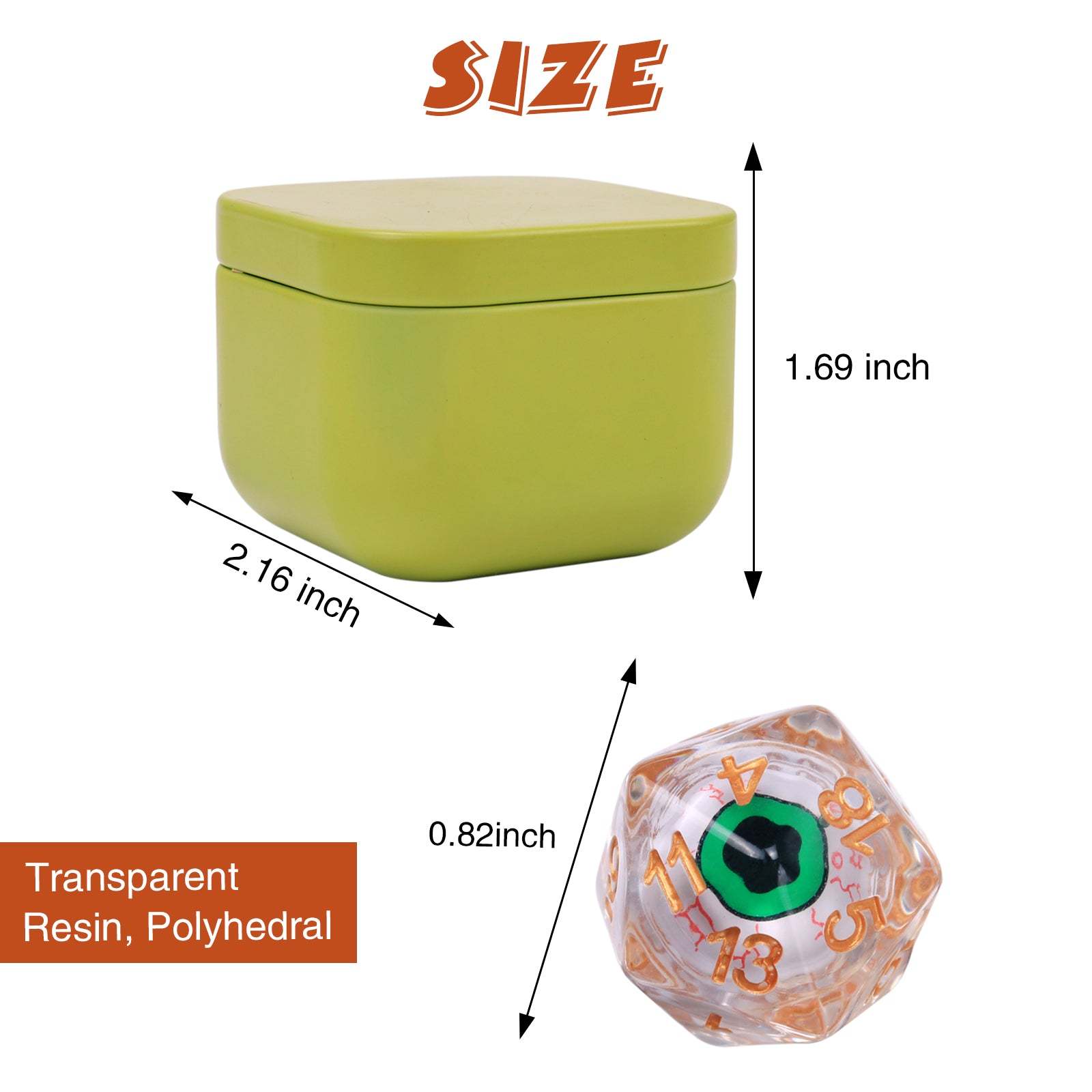 Byhoo DND Eyeball Dice with Metal Box